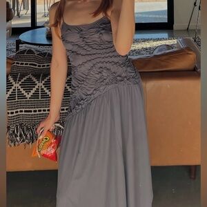 Zara Strapless Purple Blue Dress